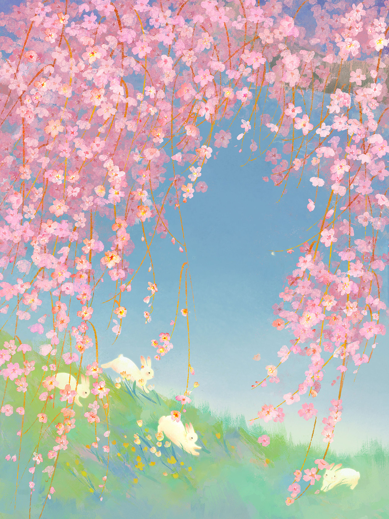 春野小兔（图ZMzQ3NTY5Nzg0） - 商业插画 - 站酷设计师Moooon穆宁原创素材 - 站酷ZCOOL