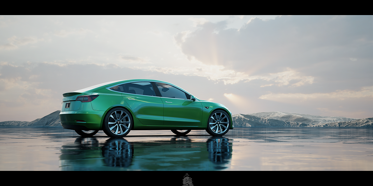 特斯拉Model3_2018UE渲染（图ZMzIzOTAwODc2） - 机械/交通 - 站酷设计师FireprZano原创素材 - 站酷ZCOOL