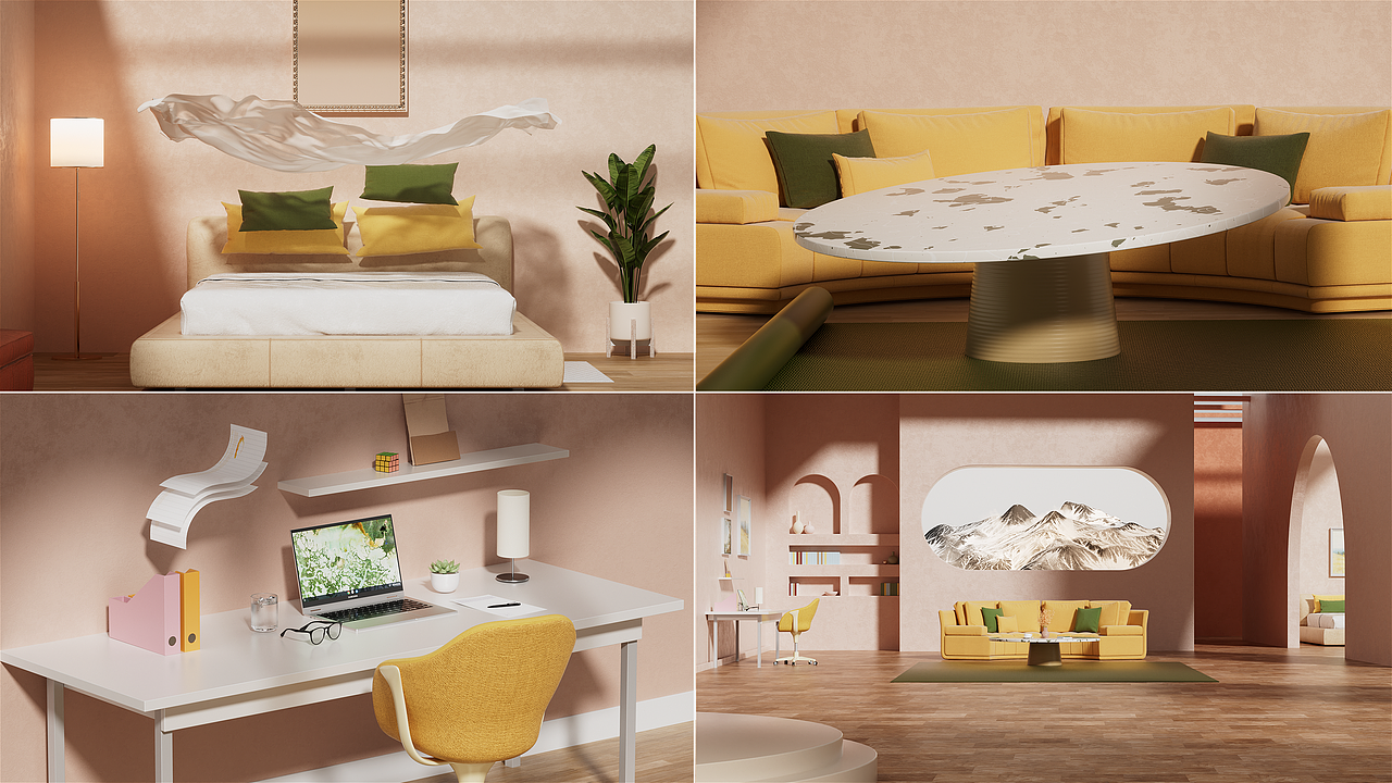 C4D家具布料动画（图ZMzI2MzgxMzk2） - 场景 - 站酷设计师达意不辞梦原创素材 - 站酷ZCOOL