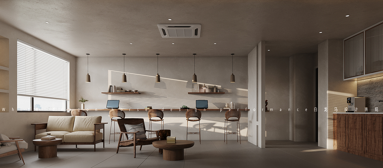 侘寂微水泥——白龙马效果图