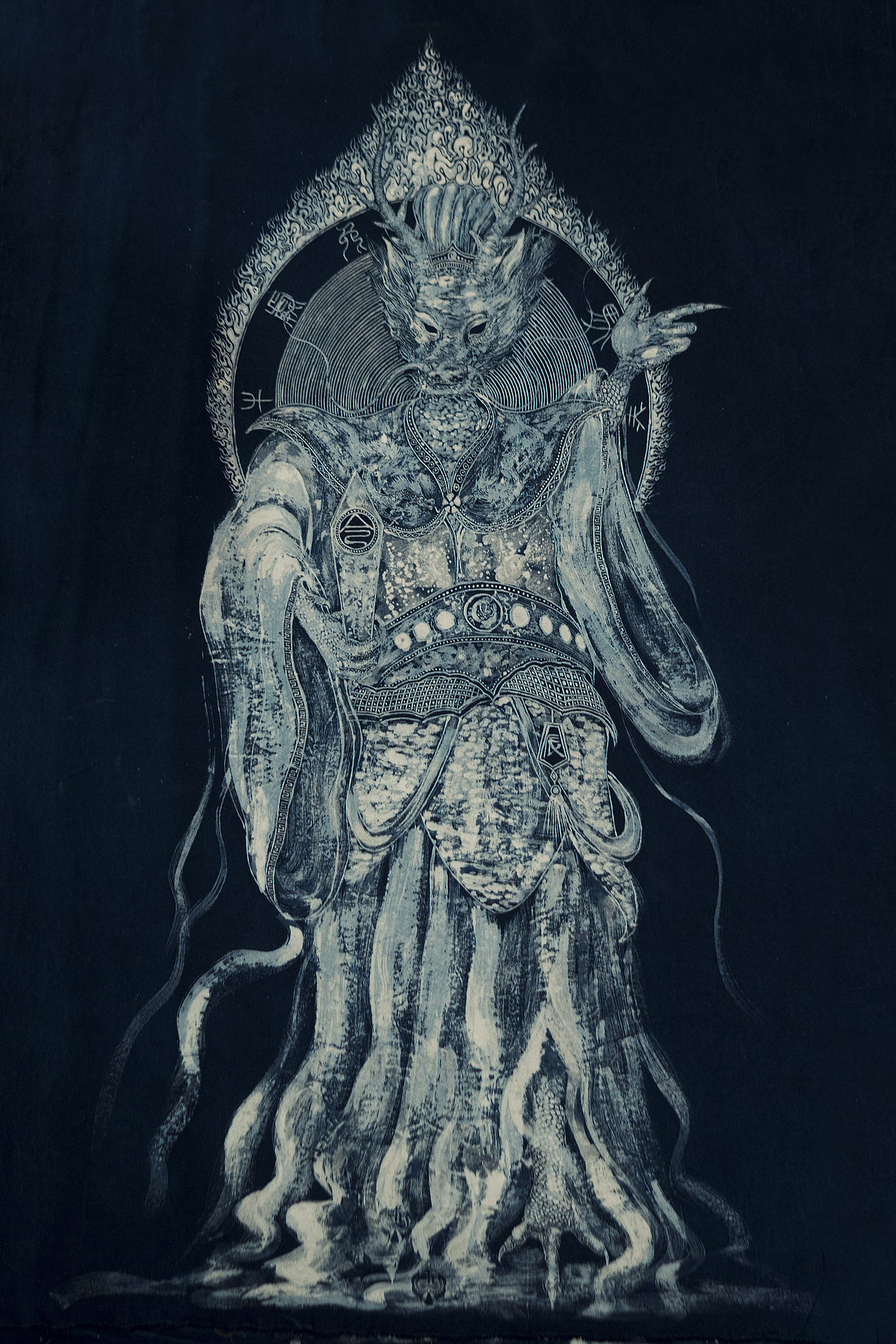 非遗蜡染十二生肖守护神系列/神龙（图ZMzQzNTE3NDMy） - 其他手工艺 - 站酷设计师子木染物原创素材 - 站酷ZCOOL