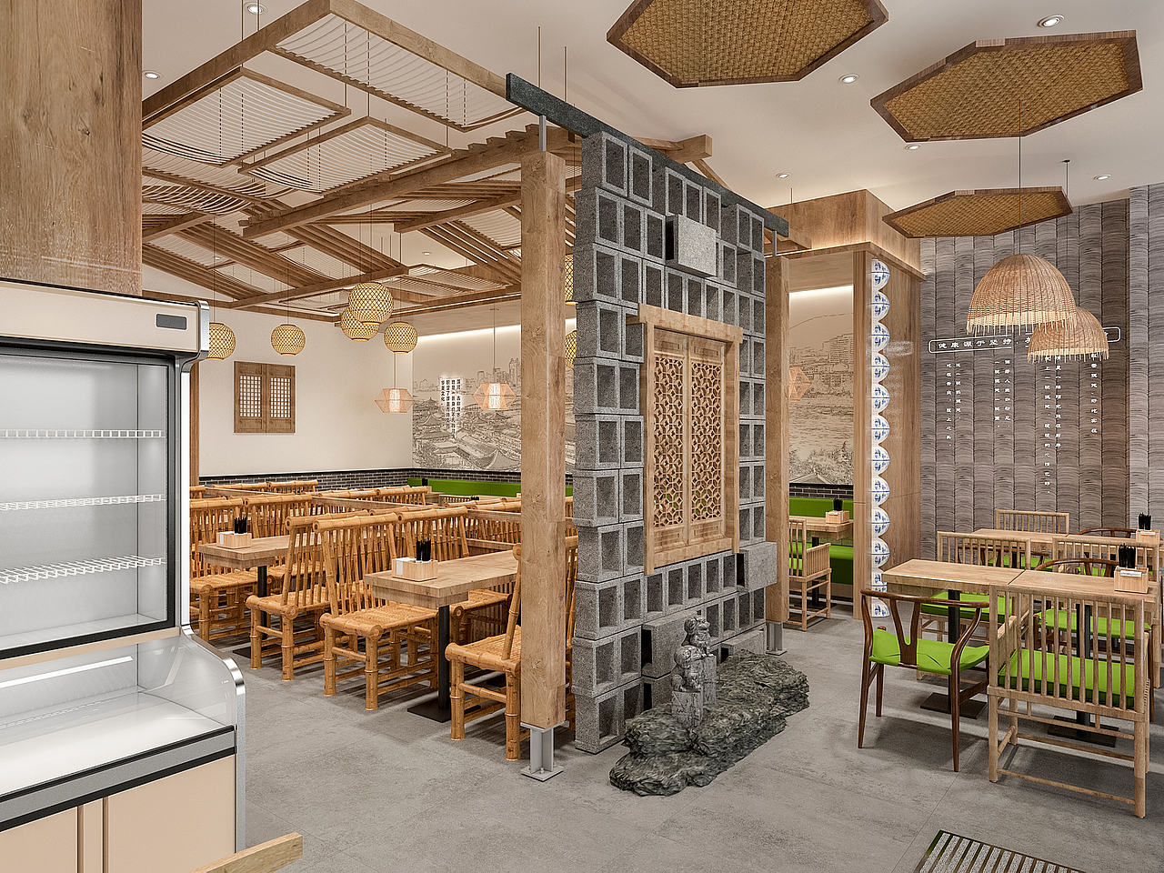 『泰国』80㎡原木风面馆设计