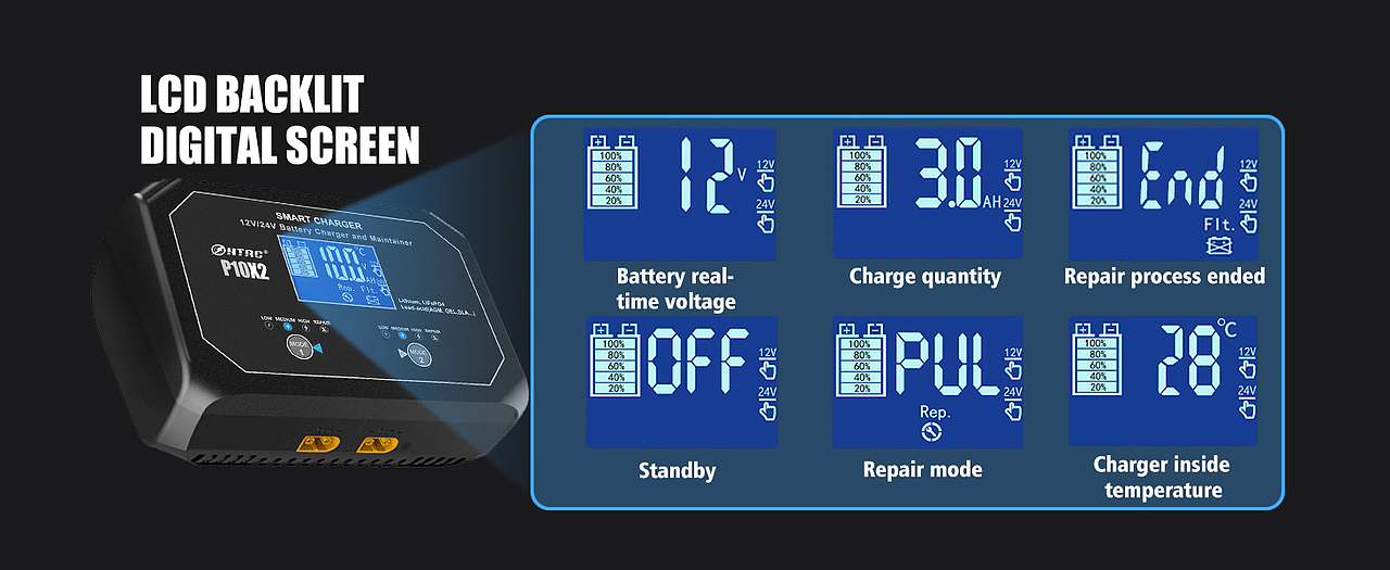 P10X2 smart battery charger