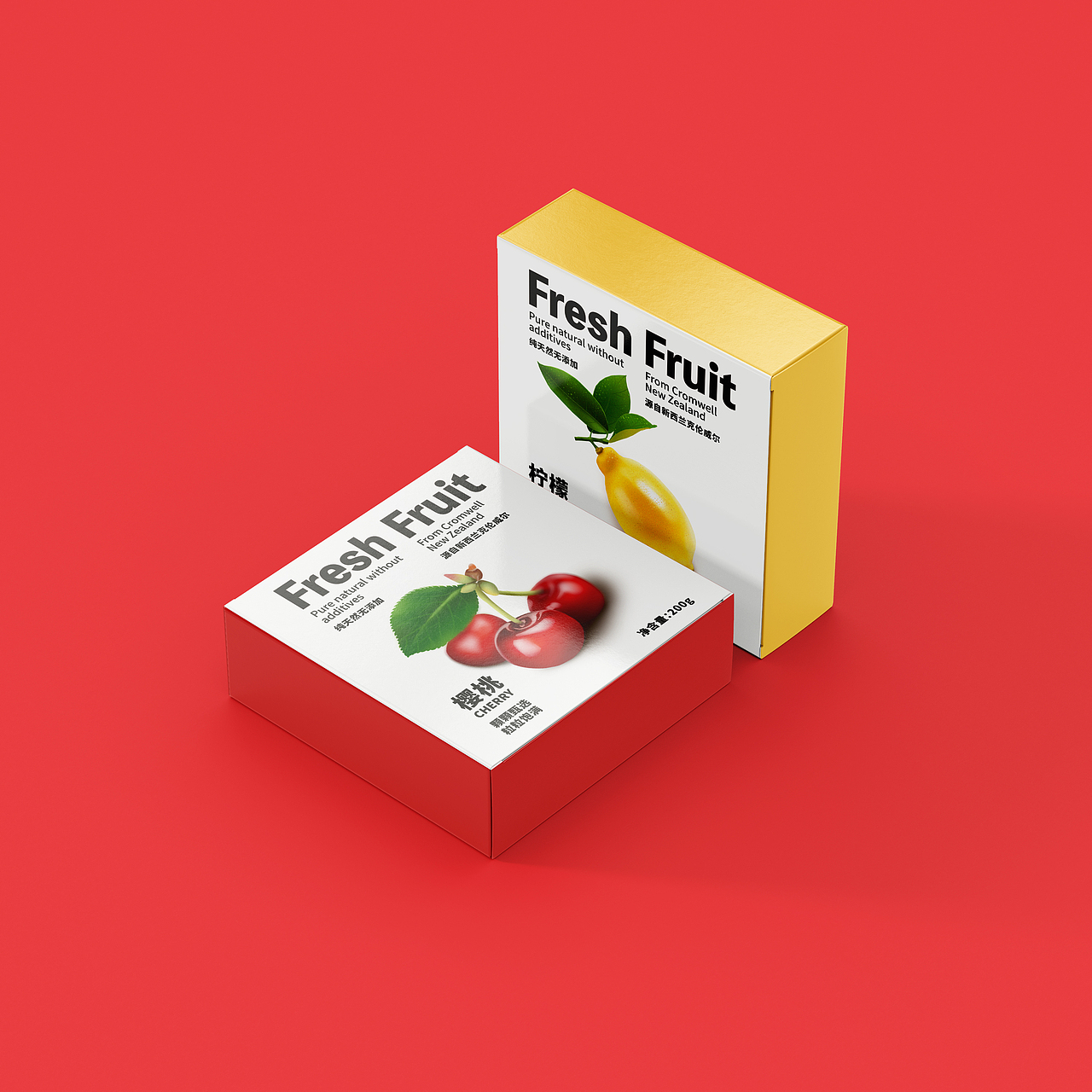 品牌包装|水果系列包装设计插画农产品创意包装