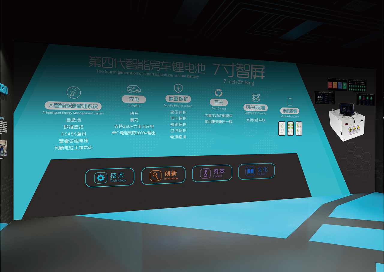 房车锂电池展会海报设计