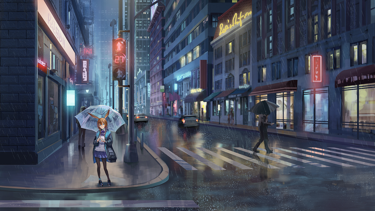 雨夜（图ZMzQ0MjQ0MDA0） - 创作习作 - 站酷设计师超级马里猫原创素材 - 站酷ZCOOL