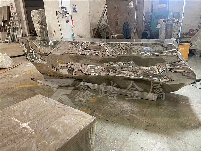 不规则镜面接待台 双曲面艺术吧台雕塑