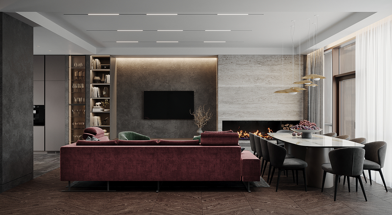 深圳私宅丨三层 _家庭联排/别墅设计（图ZMzU0MjM0NjY4） - 家装设计 - 站酷设计师亦是表裏如一原创素材 - 站酷ZCOOL