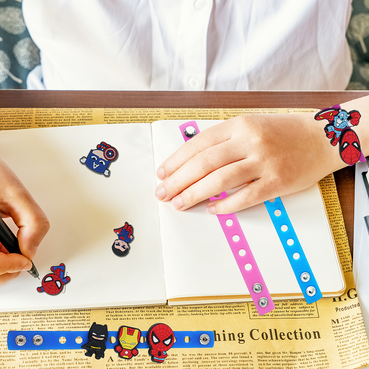 亚马逊主图超级英雄系列鞋扣