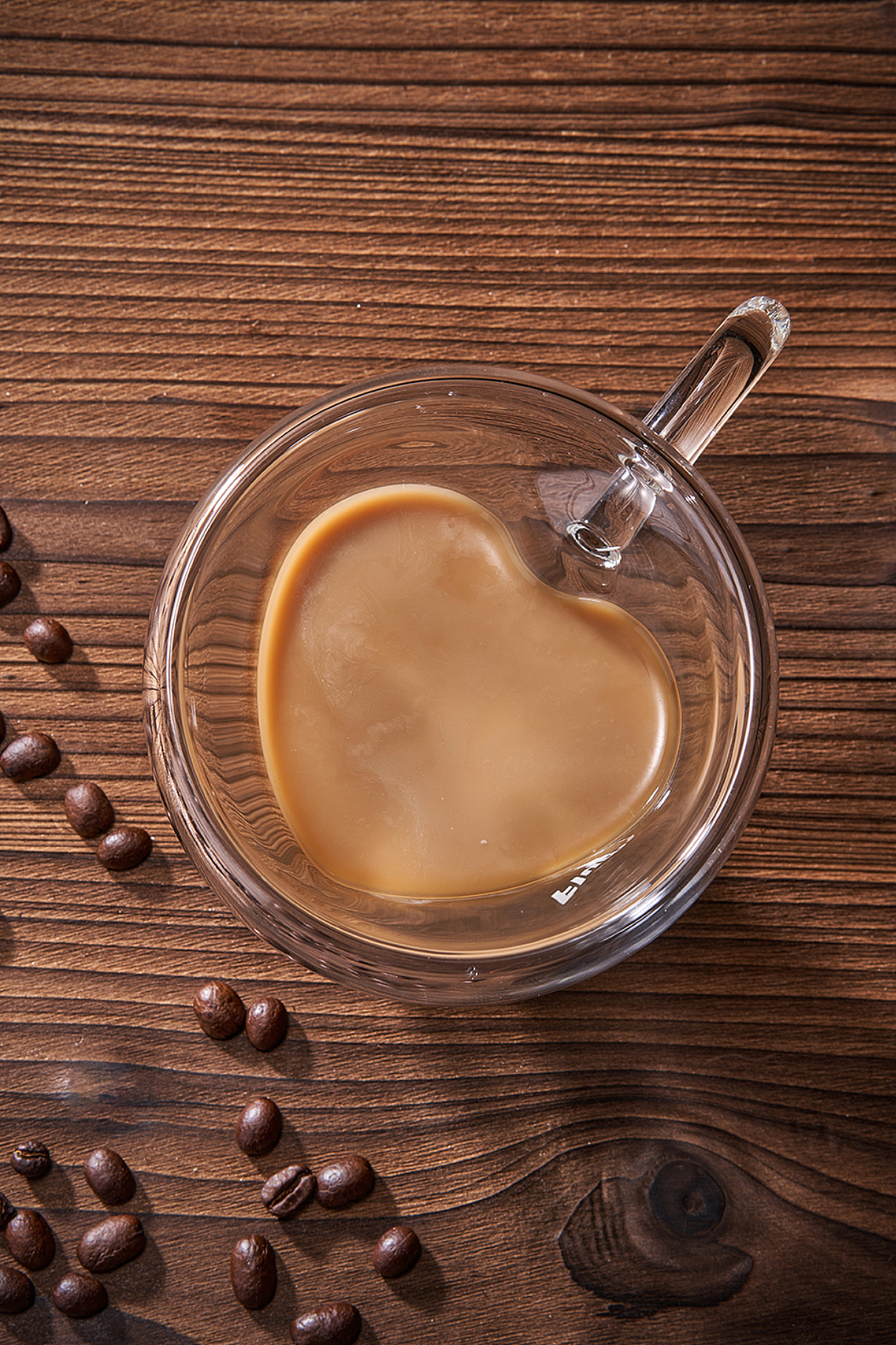 心形玻璃咖啡杯