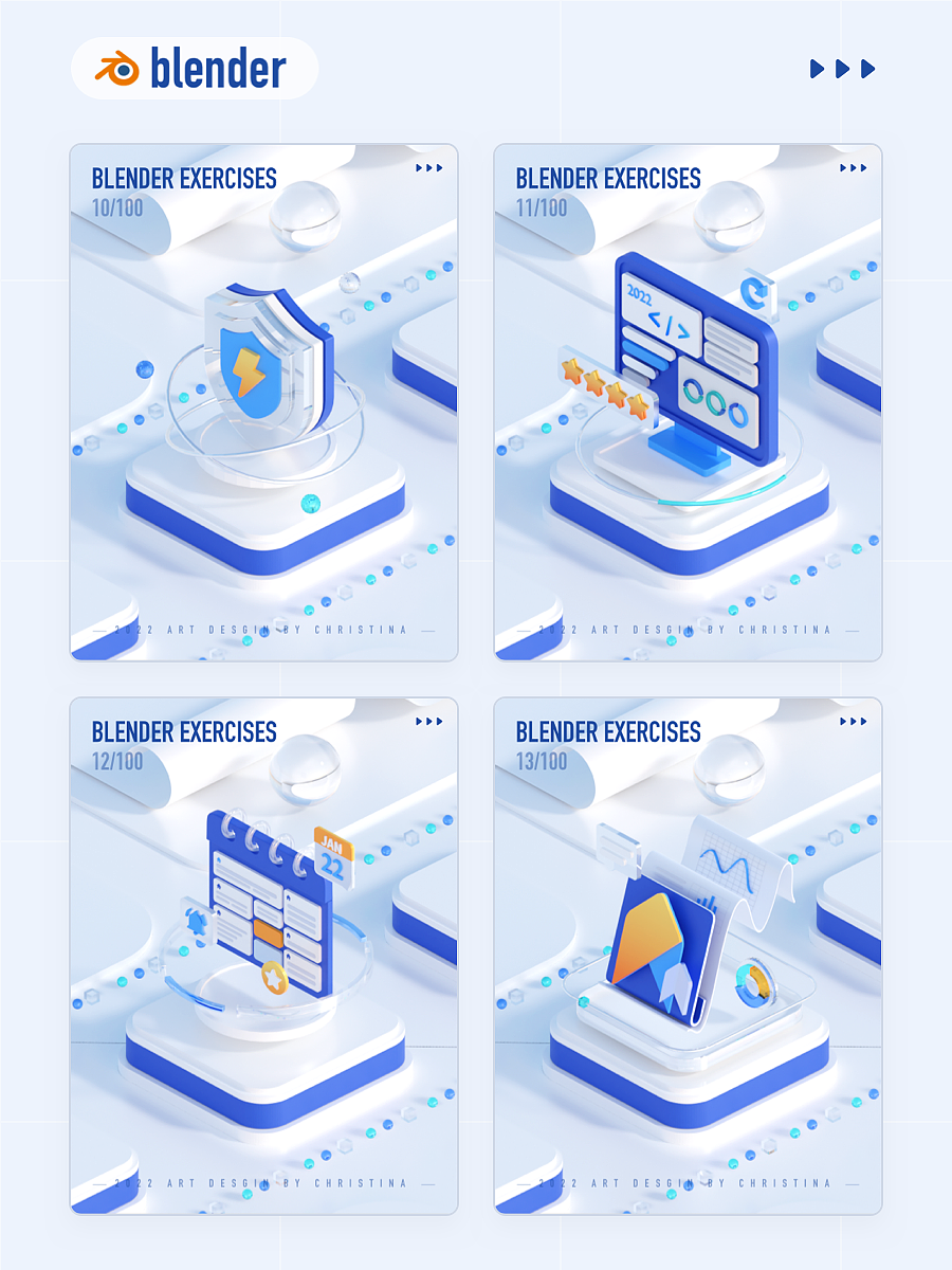 B端｜大厂风格3d质感建模练习