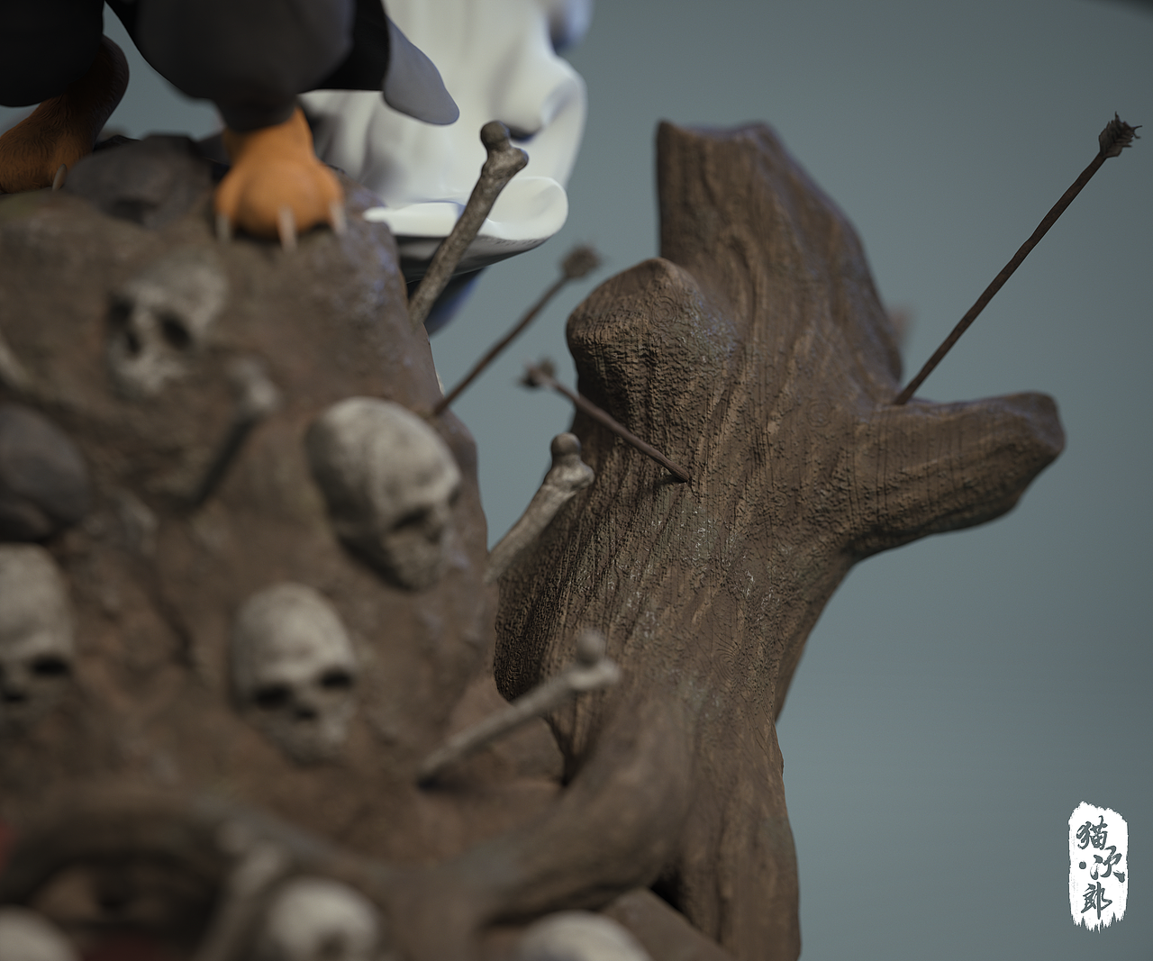 雕像设计 | 《猫次郎》