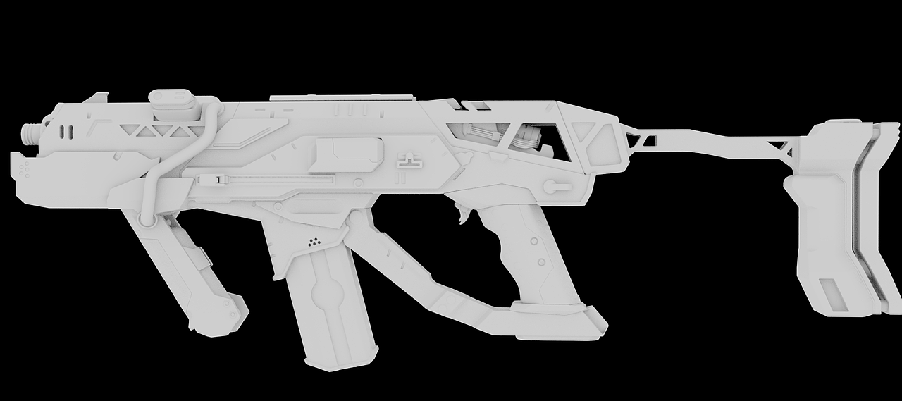 Blender硬表面枪械设计练习