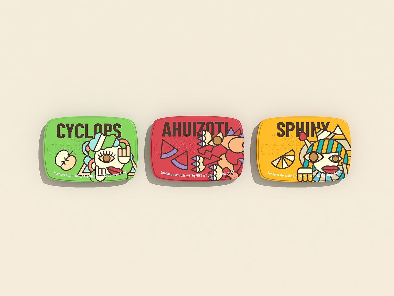 Três Cores 异兽主题压片糖果（图ZMzQzNDUwNTU2） - 包装 - 站酷设计师刘玉设计原创素材 - 站酷ZCOOL
