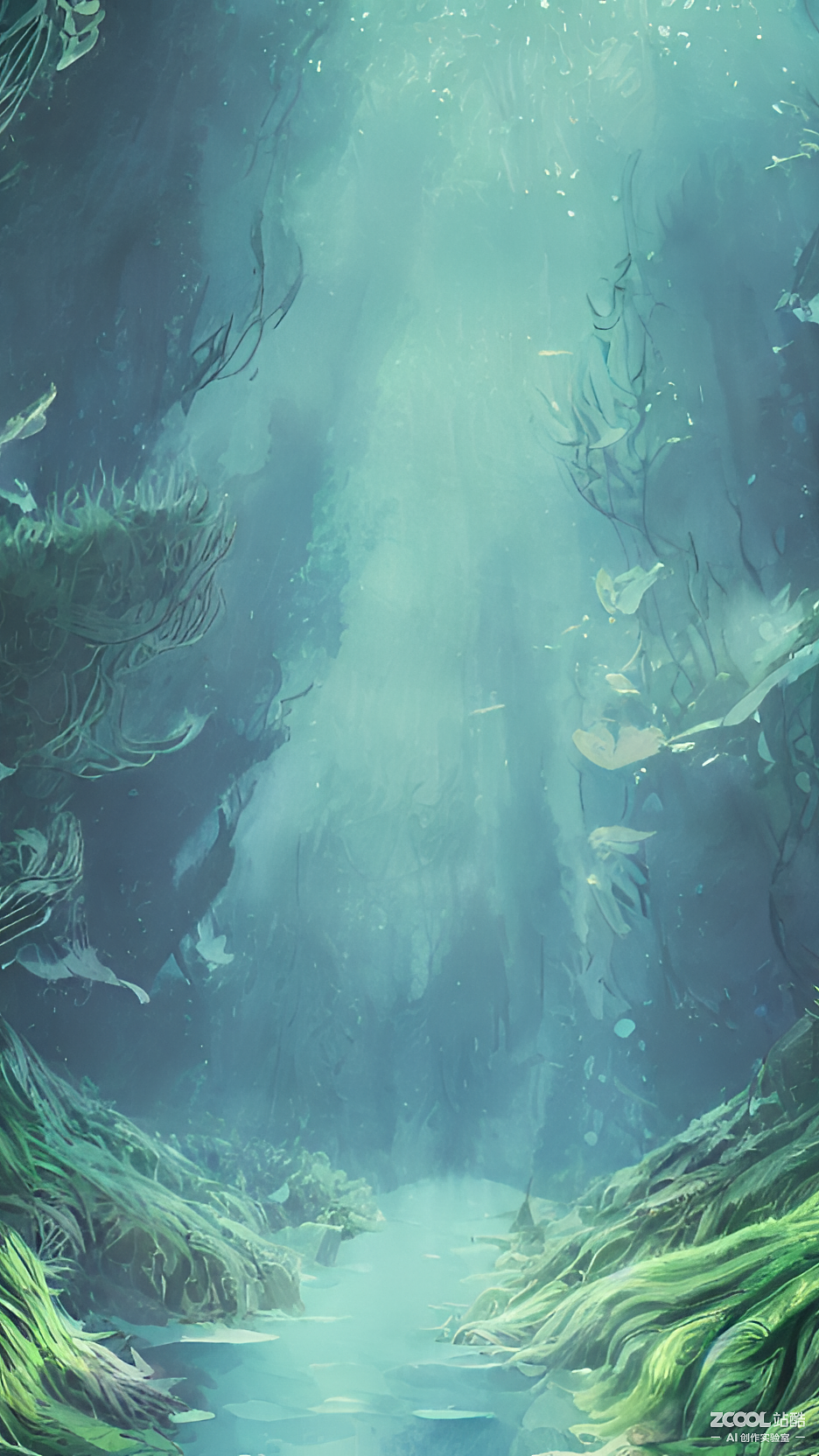 #AI创作实验室#水底的森林