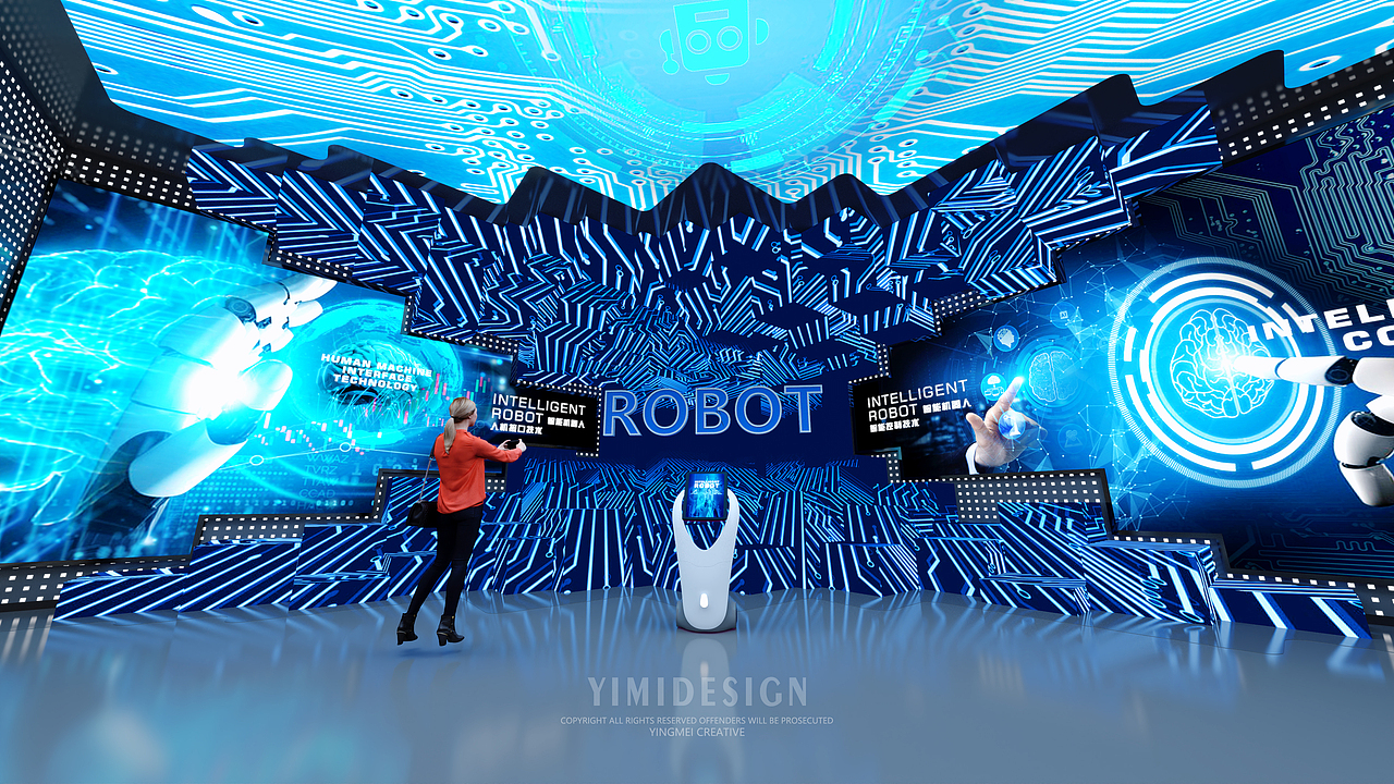 智能机器人中心展厅 机器人展示中心 机器人展厅设计（图ZMzQ3OTM2NDY0） - 展陈设计 - 站酷设计师盈美创意原创素材 - 站酷ZCOOL