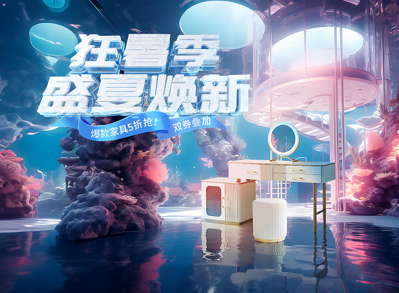 #AIGC创作实验室-家具KV创作流程Midjourney+ps beta版（图ZMzQ1NjI2NjE2） - AI作品 - 站酷设计师Lucy鹿视界原创素材 - 站酷ZCOOL