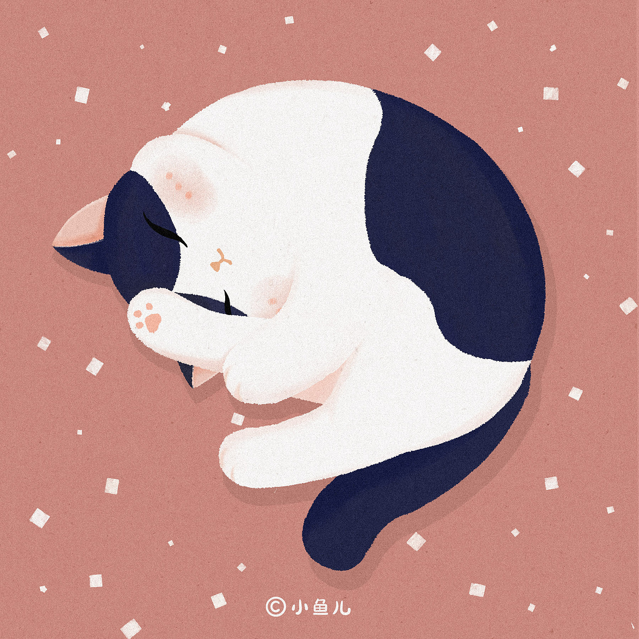 插画合集 | 呆萌小猫系列（图ZMzQxODI2ODQw） - 创作习作 - 站酷设计师小鱼儿Ketty原创素材 - 站酷ZCOOL