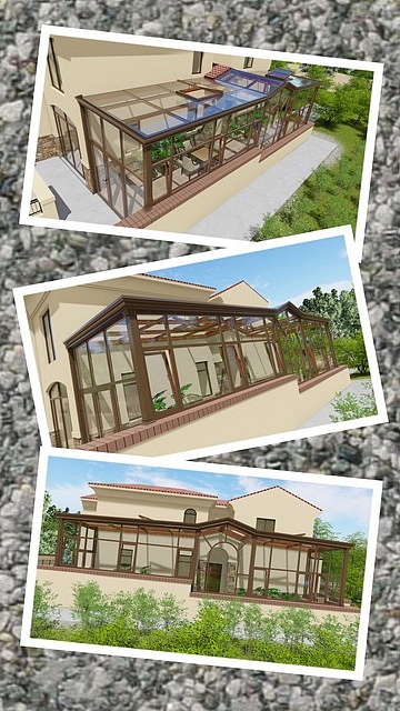 庭院装修阳光房设计方案效果图S1927（图ZMjk2ODYzMjky） - 景观设计 - 站酷设计师芳廷阳光原创素材 - 站酷ZCOOL