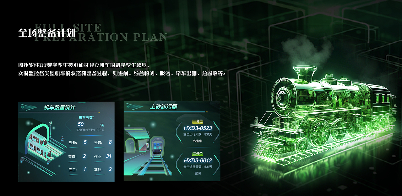 机务整备场区三维可视化，智慧铁路数字孪生（图ZMzUwNzQ4OTI0） - 场景 - 站酷设计师可视化鲸鱼原创素材 - 站酷ZCOOL