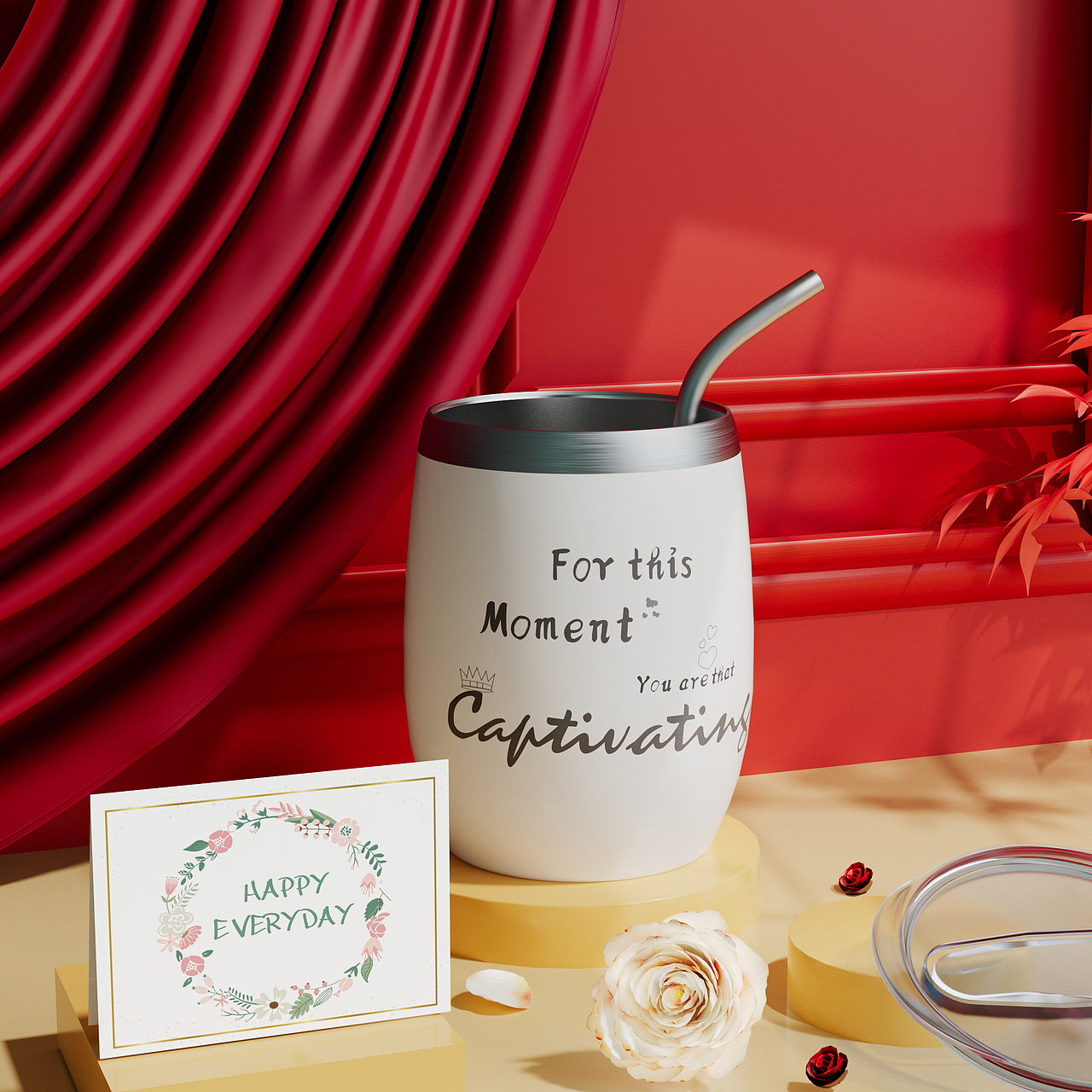 C4D产品渲染 I亚马逊礼物盒子套装