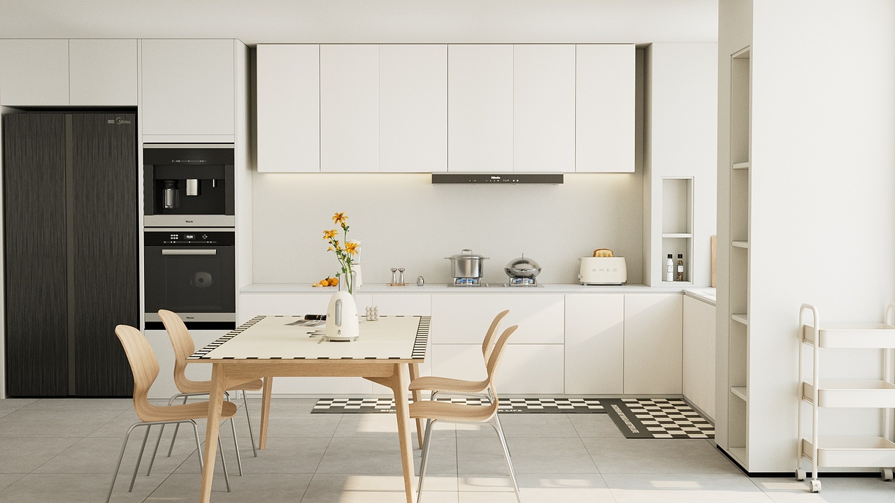 C4D厨房场景渲染动画