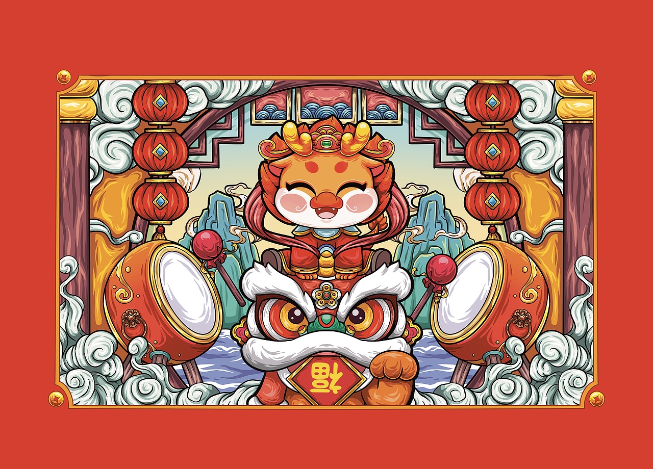 龙年国潮插画系列