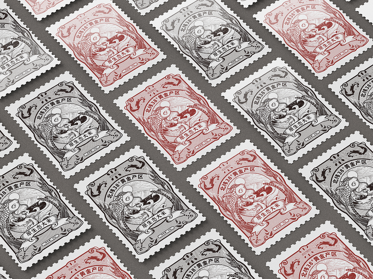 版画——大米包装