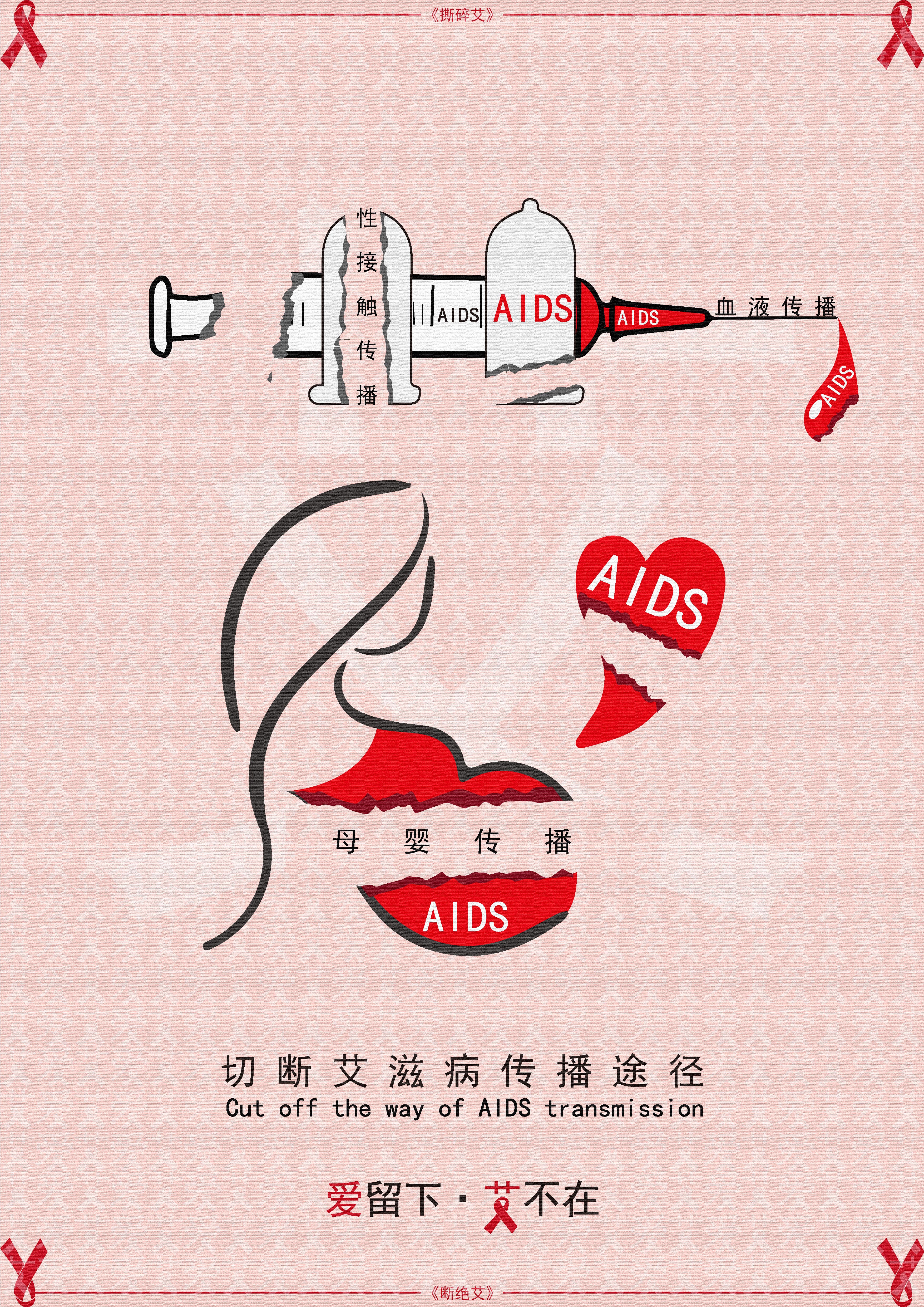 艾滋病宣传图 图画图片