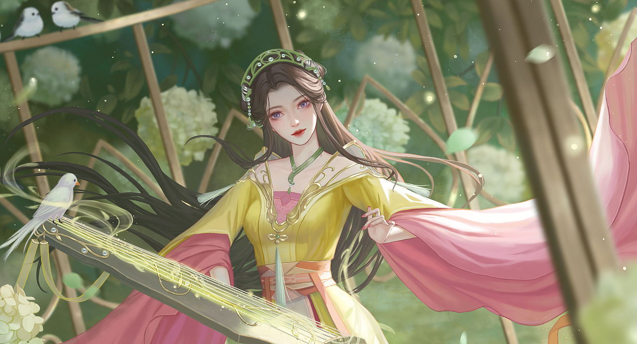 空山鸟语 弄玉小姐姐（图ZMzUyMTMxMzMy） - 创作习作 - 站酷设计师mxbh原创素材 - 站酷ZCOOL