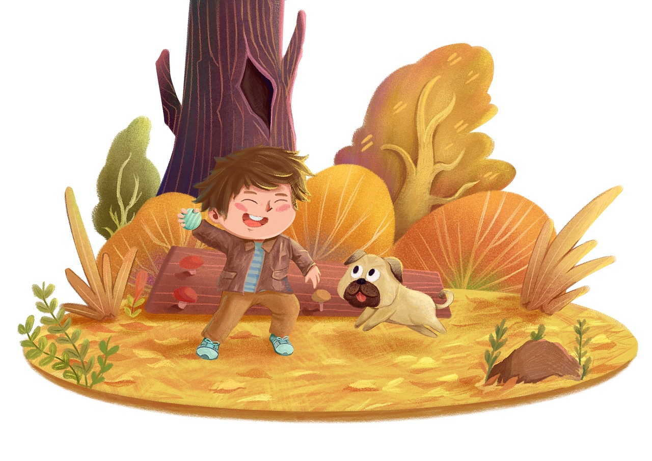 2022 上半年插画练习总结 -人物场景原创练习（图ZMzA3MzIyMTAw） - 儿童插画 - 站酷设计师朱小骞art原创素材 - 站酷ZCOOL