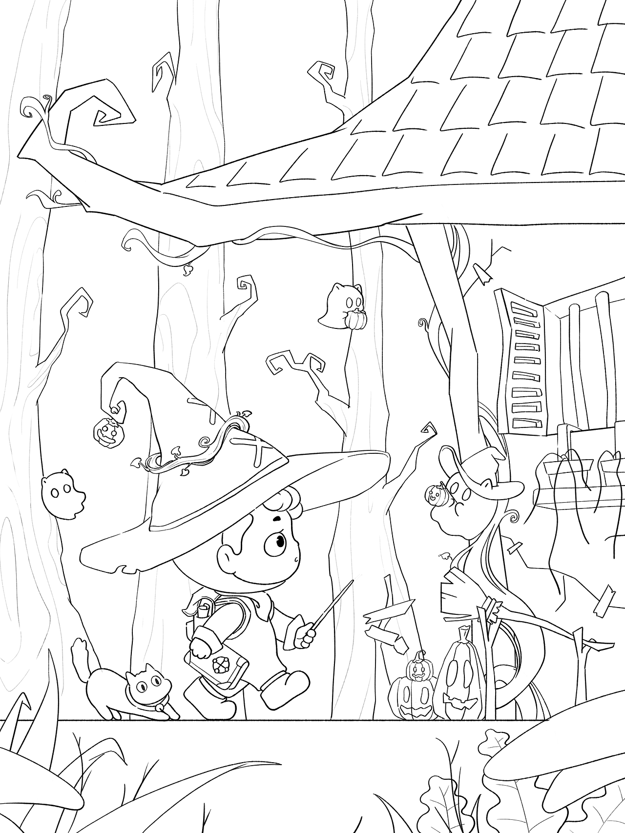 插画 | 哎～我的糖糖呢？万圣节🎃