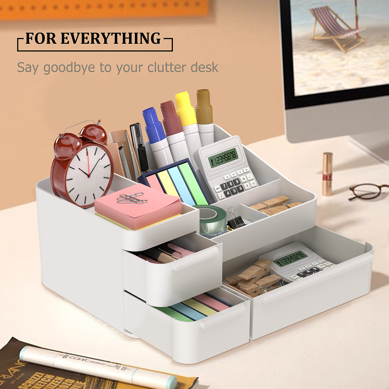 亚马逊电商设计-白色化妆盒主图