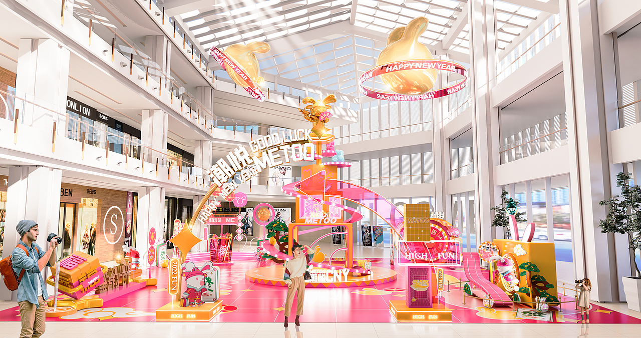 潮悦CNY-兔年原创国潮新春IP美陈