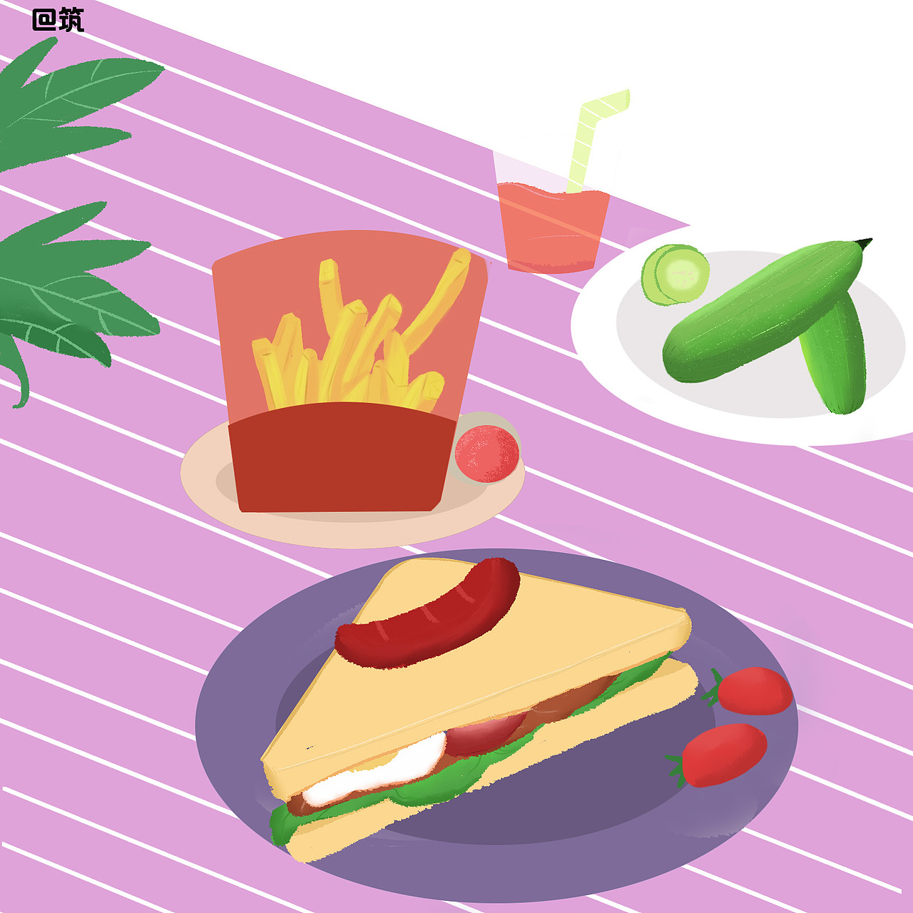 6月插画（图ZMzA2MjcwOTQw） - 商业插画 - 站酷设计师竹la原创素材 - 站酷ZCOOL