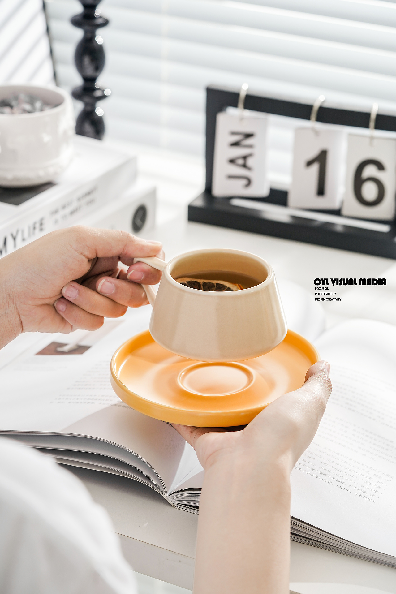 产品摄影|莫兰迪撞色杯碟