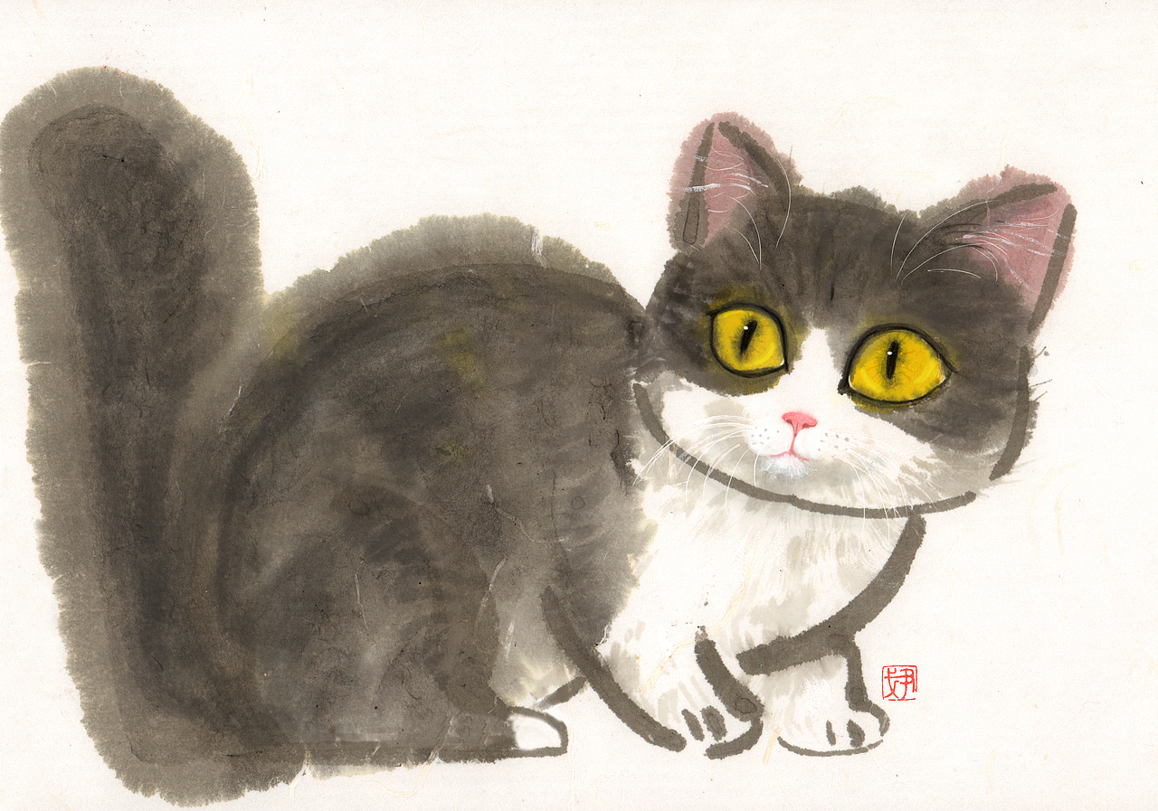 无偿为粉丝画猫狗活动,在站酷也来一波,三天截止。
