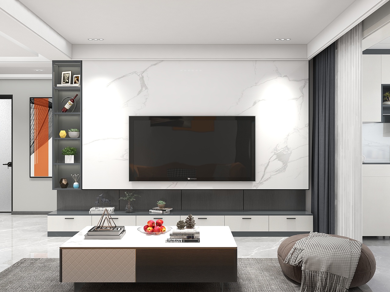 135平现代简约风效果