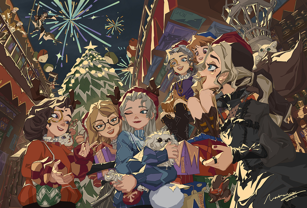 《假如我和我的舍友逛對角巷》（圖ZMzI0NjE0Mjk2） - 商業(yè)插畫 - 站酷設(shè)計師小麻薯Natalia原創(chuàng)素材 - 站酷ZCOOL