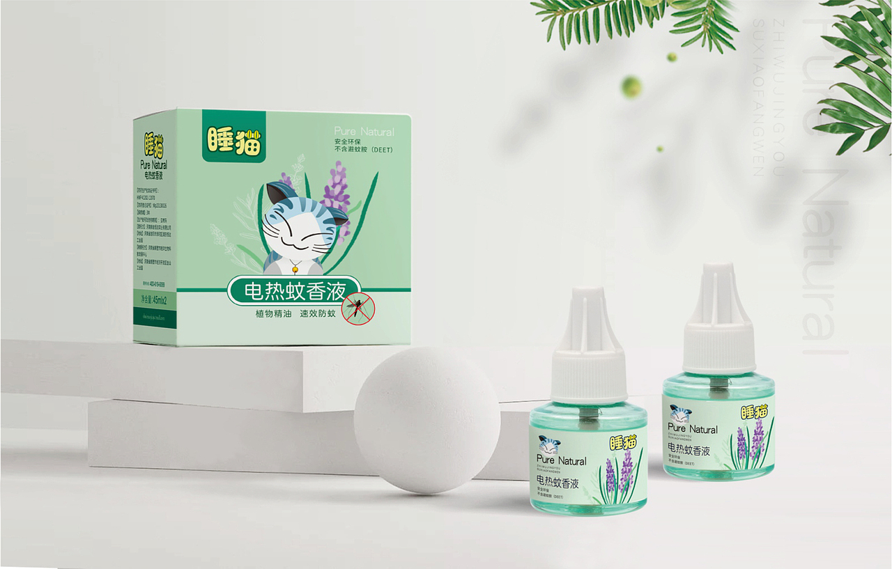 包装设计|睡猫电热蚊香液