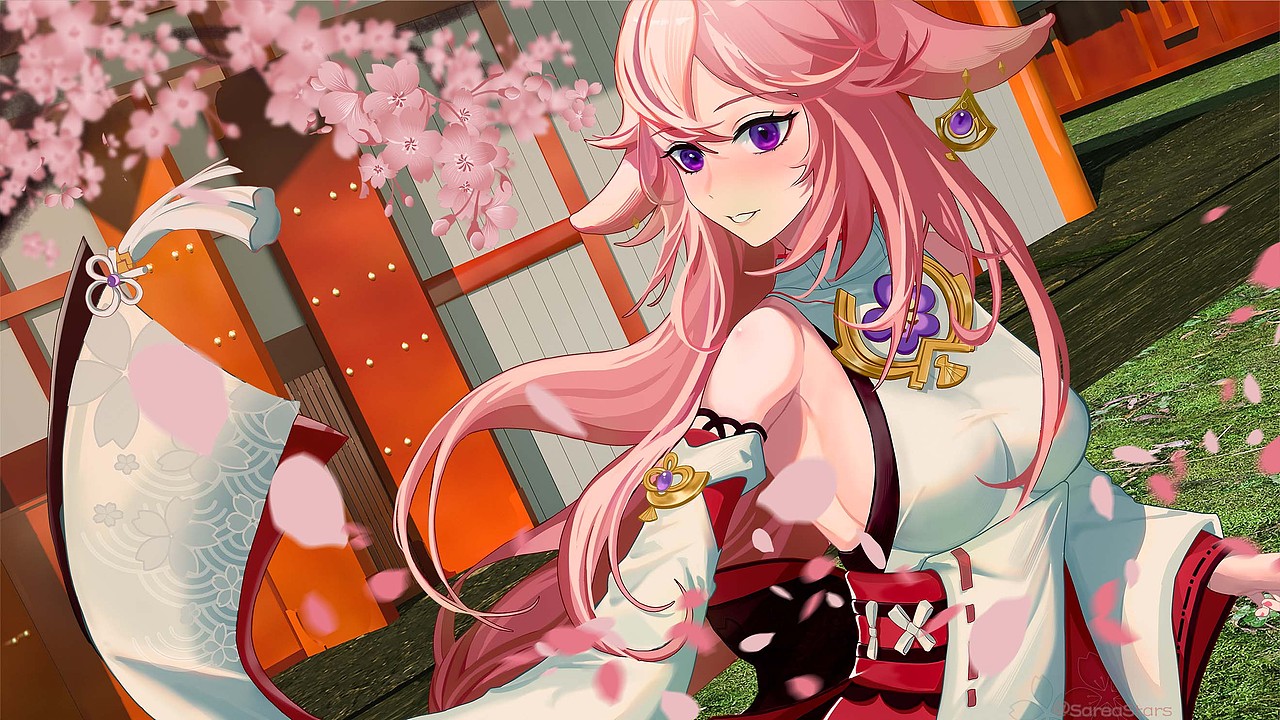 八重神子（图ZMjk4ODY5Mjk2） - 商业插画 - 站酷设计师SareaStars原创素材 - 站酷ZCOOL