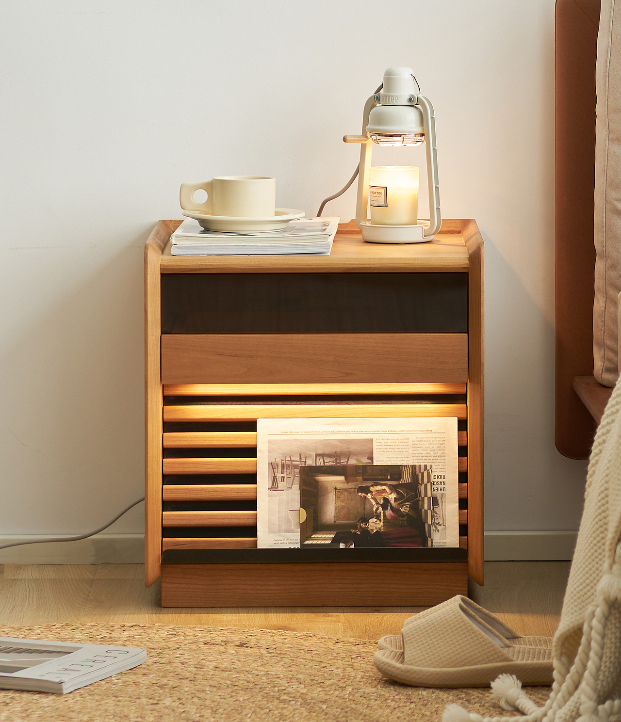 余音床头柜丨实木家具产品设计（图ZMzQzOTczMzA0） - 生活用品 - 站酷设计师小康的锅原创素材 - 站酷ZCOOL