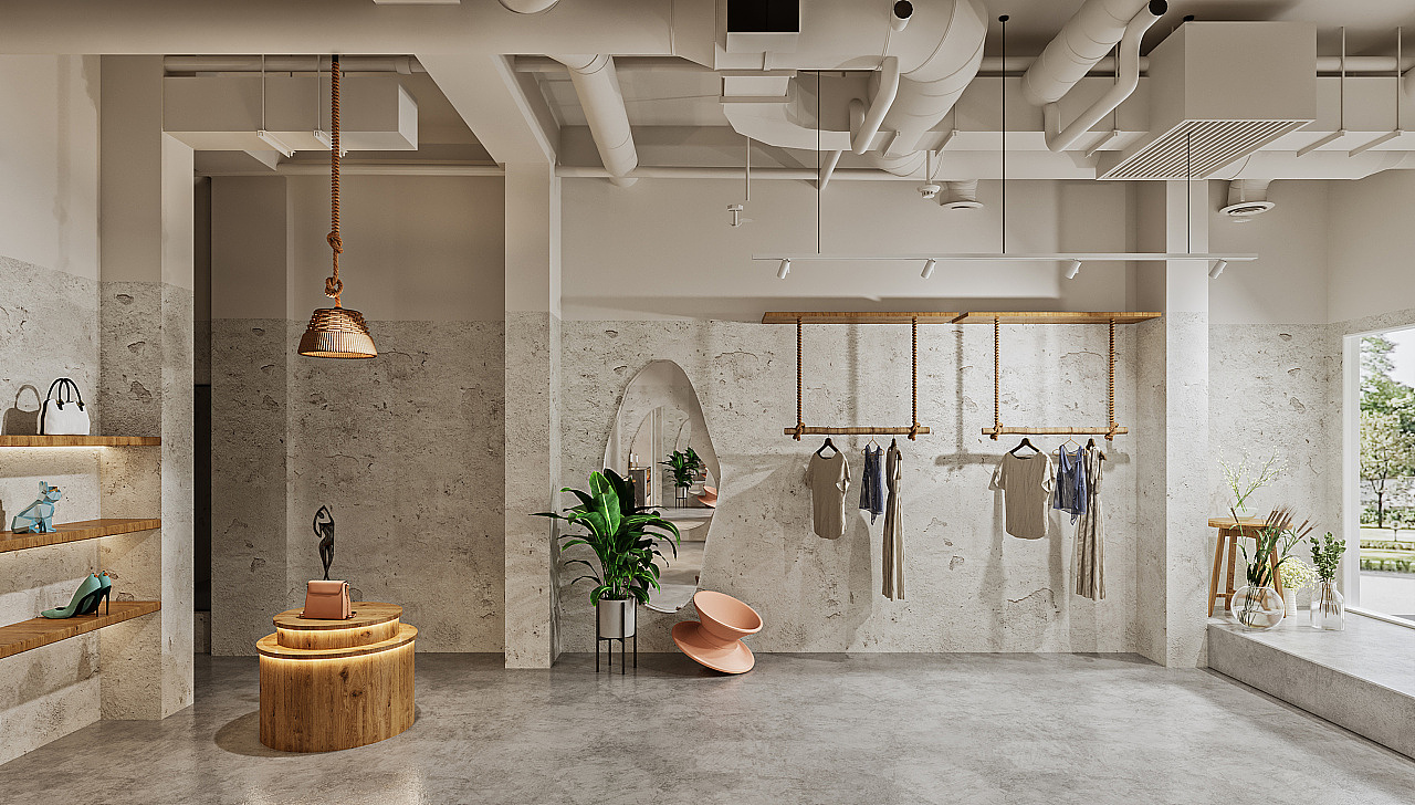 极简主义新灵魂—侘寂风女装店铺