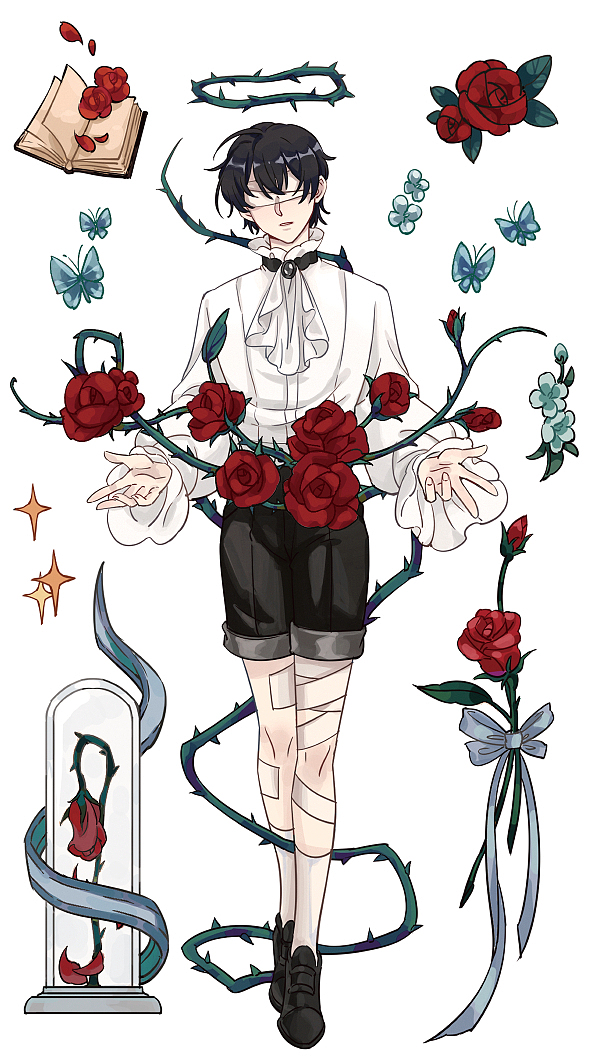 玫瑰少年（图ZMzI5MjcwNjg4） - 创作习作 - 站酷设计师coin五毛原创素材 - 站酷ZCOOL