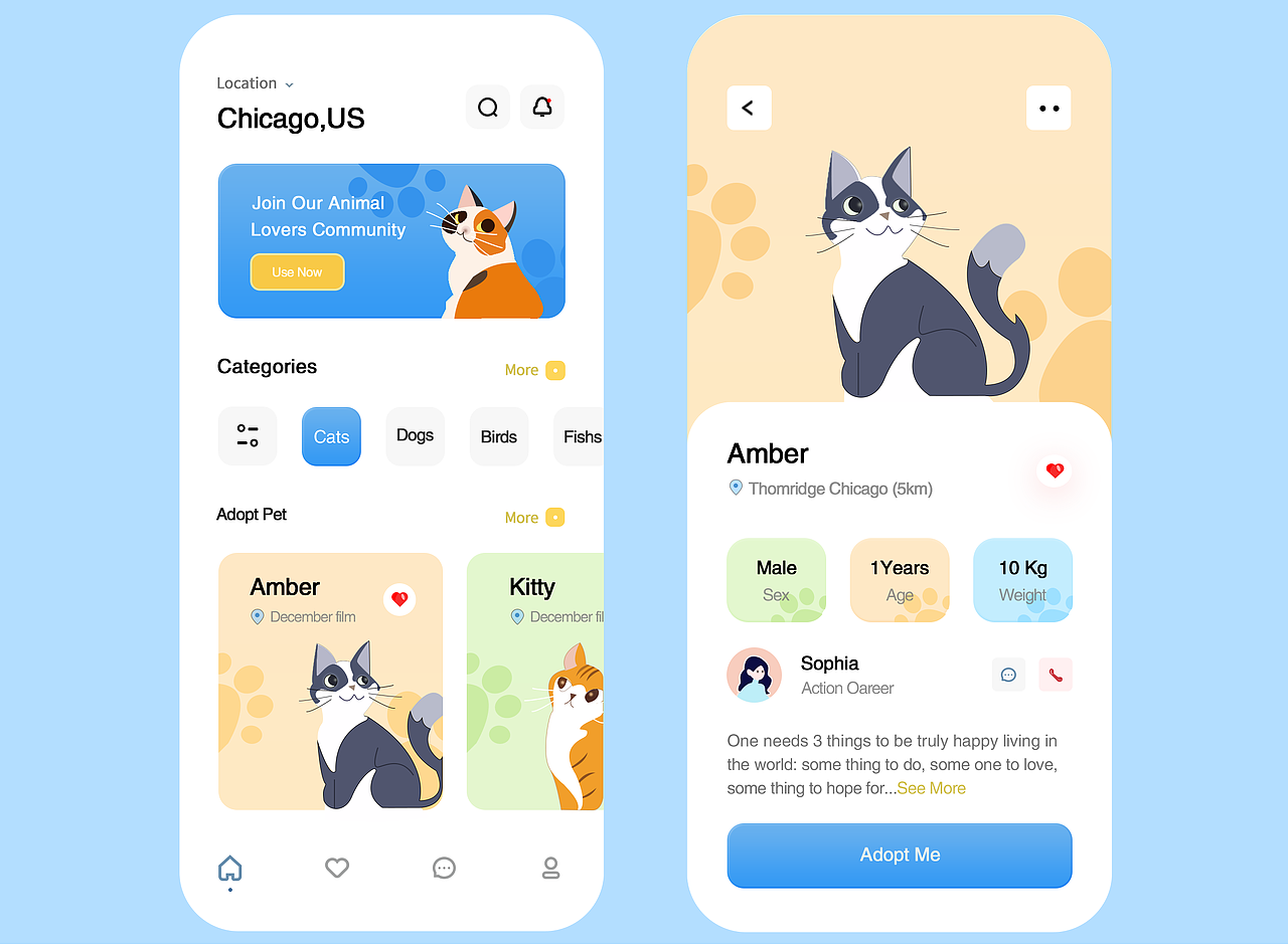 宠物类app界面（图ZMjk3OTE2ODA0） - APP界面 - 站酷设计师LHY11原创素材 - 站酷ZCOOL