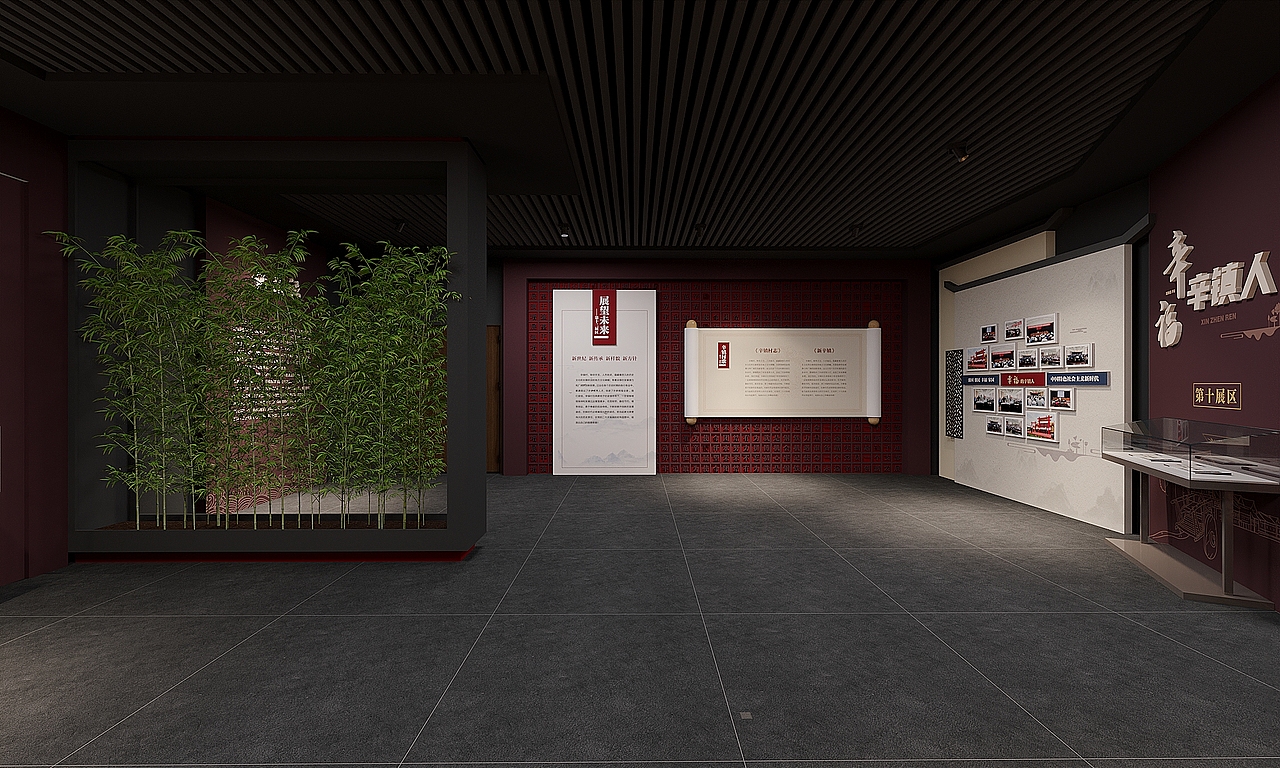 昏暗的小展厅-村史馆(280m²)