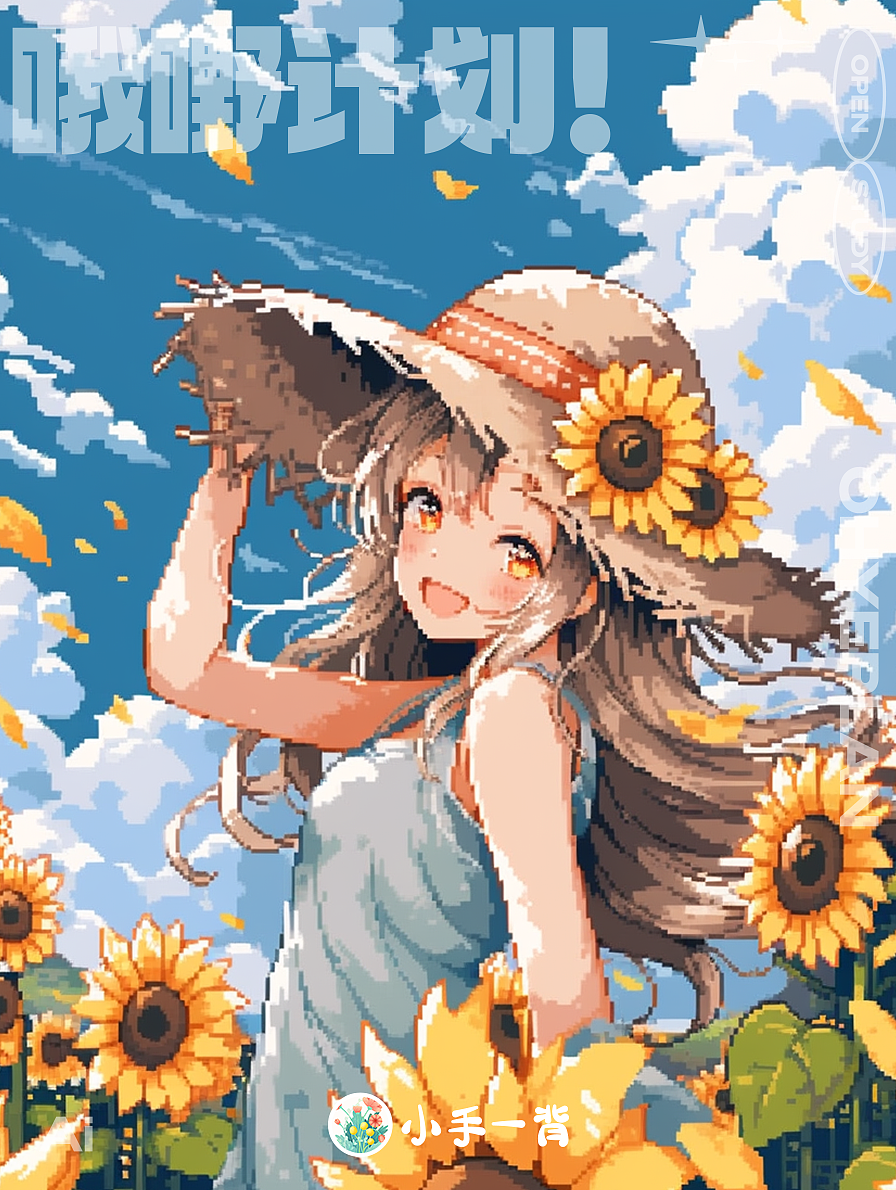 一场和向日葵的约会（图ZMzQ3NTAzOTI0） - AI作品 - 站酷设计师小手一背原创素材 - 站酷ZCOOL