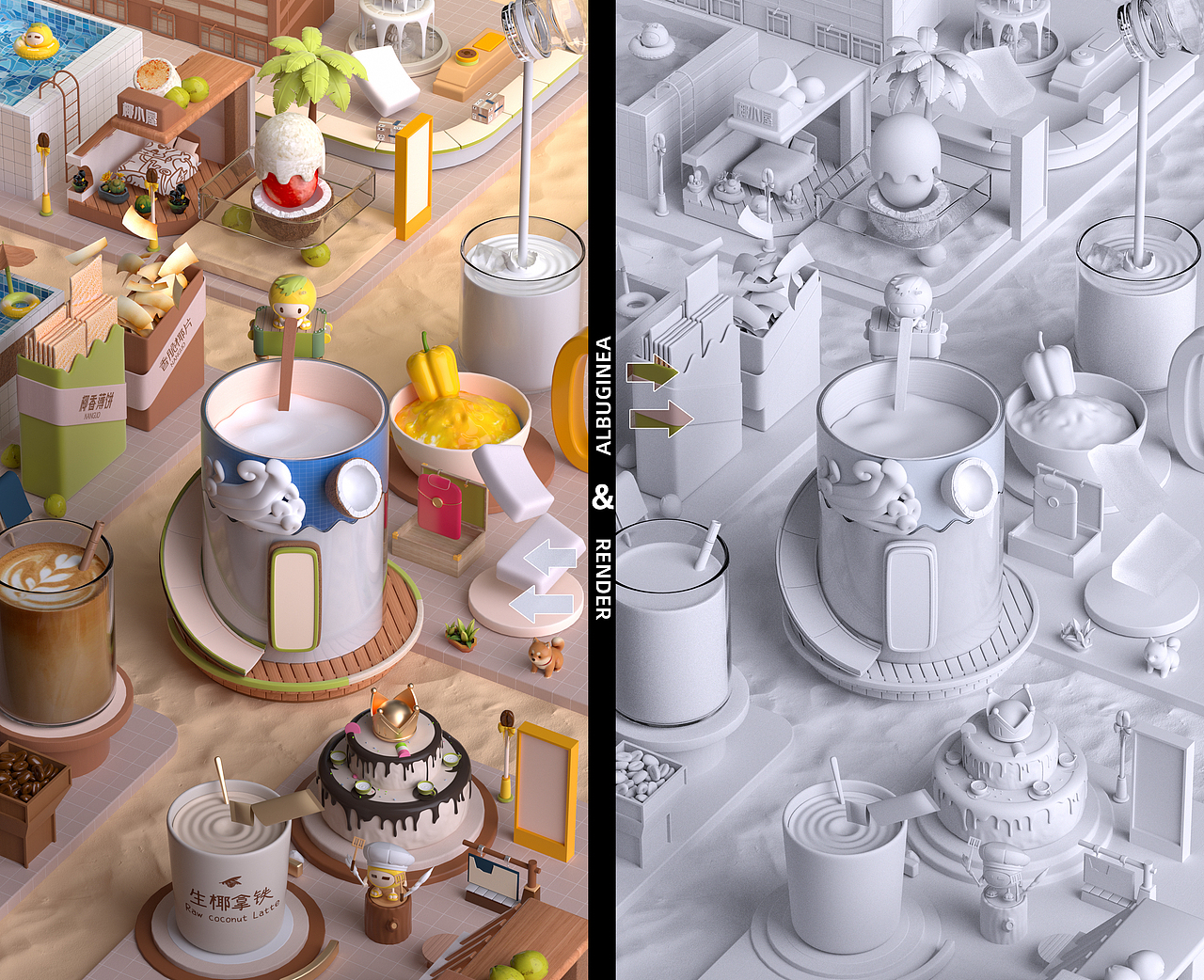 周年贺图-椰城（图ZMjk5NTE4NDI4） - 场景 - 站酷设计师一个会飞的Zhu原创素材 - 站酷ZCOOL