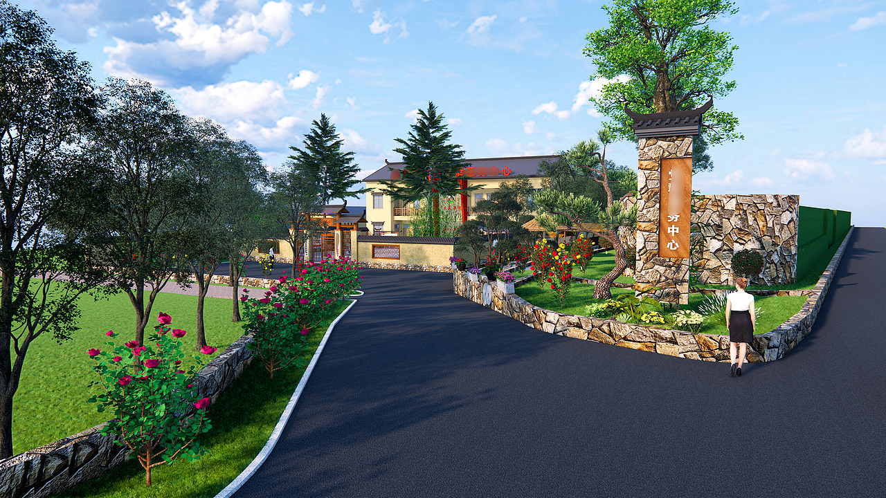 美丽乡村效果图（图ZMzIyMzMwMjk2） - 其他三维 - 站酷设计师指尖丨Design原创素材 - 站酷ZCOOL