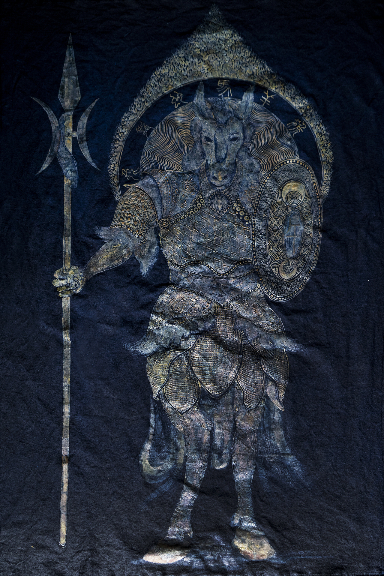 苗族蜡染演绎的十二生肖守护神系列-午马（图ZMzQ5MzAyNjI0） - 其他手工艺 - 站酷设计师子木染物原创素材 - 站酷ZCOOL